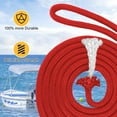 thumbnail image 3 of Boat Dock Lines 3/8'' x 15' Double Braided Nylon Boat Rope, 4 Pack Red, 3 of 14