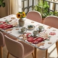 thumbnail image 3 of Christmas Table Cloths for 3 Foot Rectangle Tables, Winter Deer Ice Cream Cookies Star Pine Needle Patio Waterproof Elastic Fitted Tablecloths, Washable Rectangular Table Cover for Camping, 3 of 8