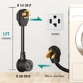 thumbnail image 2 of Adaptador de enchufe para secadora Straightinc de 3 a 4 clavijas NEMA 14-30P, 2 of 7