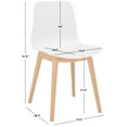 thumbnail image 3 of SAFAVIEH Couture Haddie Classic PP Solid Dining Side Chair, White/Natural (Set of 2), 3 of 14