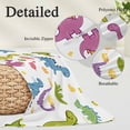 thumbnail image 3 of Colorful Dinosaur Body Pillow Covers, Cute Cartoon Animals Soft Breathable Throw Pillow Cases with Invisible Zipper, Decorative Pillowcase Pillows Protectors for Sofa Bed Couchair 20"x54", 3 of 9