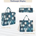 thumbnail image 6 of FORMRS Womens Corduroy Tote Bag Crossbody Shoulder Handbag with Pocket, Dark Blue Hexagon Patterns, 6 of 7