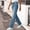 A05-Light Blue, variant on Zysthvn Denim Jeans for Women Straight Leg Casual Mid Rise Fall Pants for Tall Women Solid Button with Pockets Thick Trousers