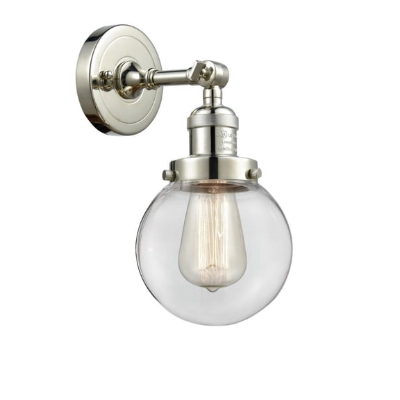 Innovations 1-LT Vintage LED Beacon 6" Sconce - Polished Nickel - 203-PN-G202-6-LED