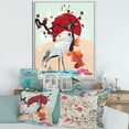 thumbnail image 2 of Koi Fish With Crane Bird 30 in x 40 in Framed Painting Canvas Art Print, by Designart, 2 of 5