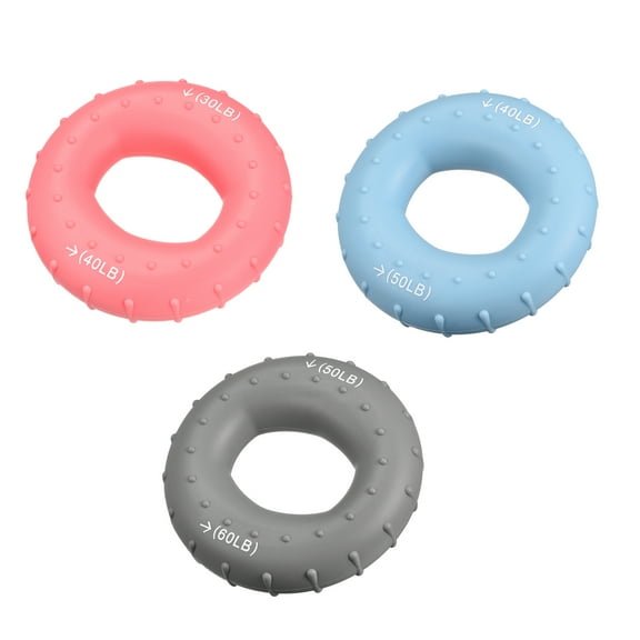 Uxcell 2.76" 3 Level Resistance Hand Grip Strengthener Hand Grip Ring for Training