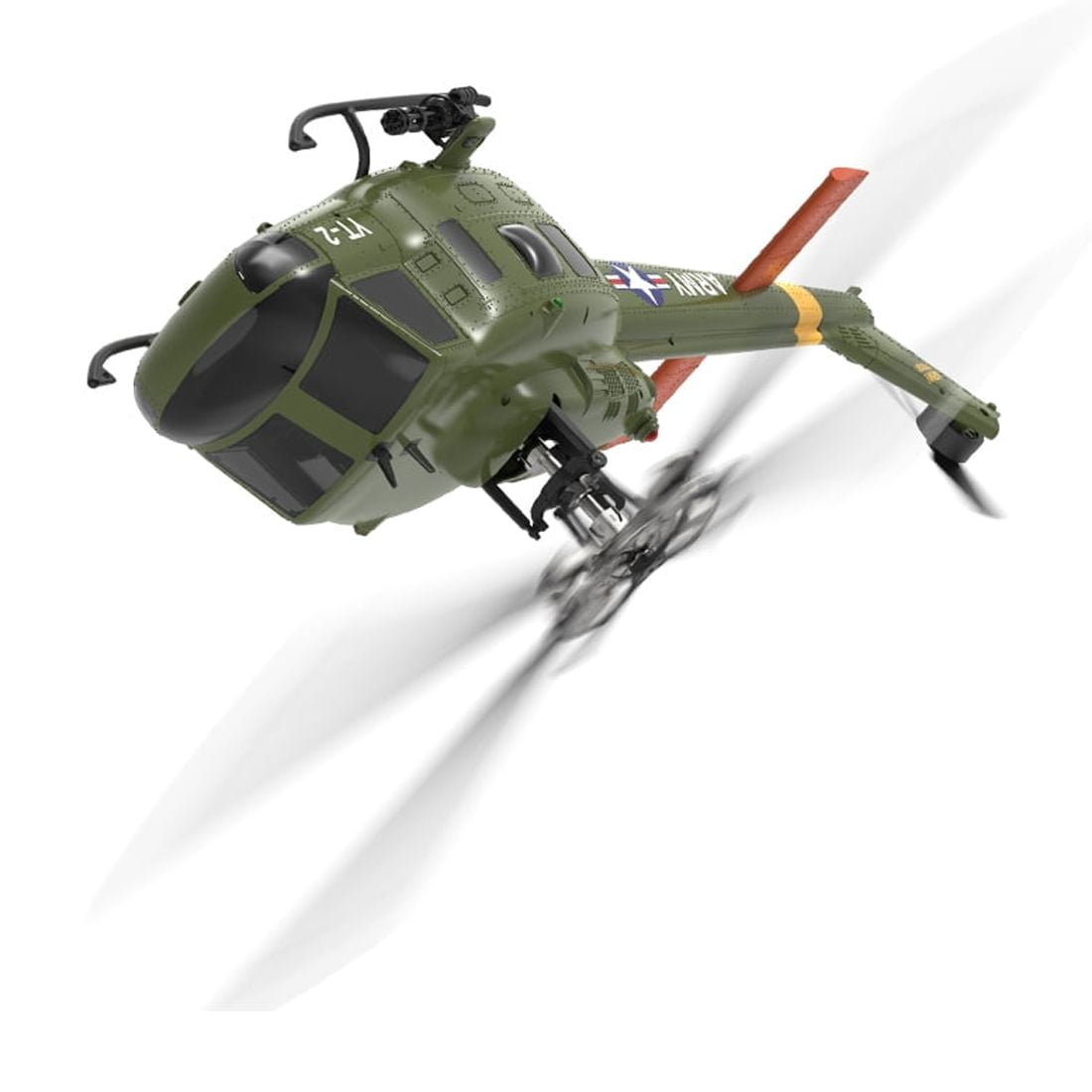 F07-V 6CH RC Helicopter, Flybarless UH-1 Huey Scale Model, 3D/6G Dual Mode Brushless Helicopter with Gyro Stabilization for Adults