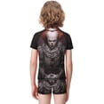thumbnail image 3 of Pennywise Boys 2-Piece Swimsuit Set, Short Sleeve Rash Guard & Swim Trunks, 3 of 7