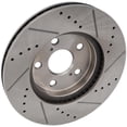thumbnail image 2 of New Cross-drilled Brake Disc Compatible With Lexus Toyota IS250 F Sport 6 Cyl 2.5L ES300 Base 6 Cyl 3.0L Camry SE 3.3L 2002-2015 By 19380 31314 31451 44627 145471 0832940, 2 of 4
