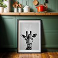 thumbnail image 6 of Baby Giraffe - Photography Animal Wildlife Black and White Minimalist Nature Portrait Surrealism Black Framed Wall Art Print 24 x 36 inches, 6 of 8
