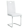 thumbnail image 4 of Sumdeal Modern Dining Chairs Set of 4,Modern Dining Chairs with Metal frame leg with High Density Sponge Leather,Dining Chairs for Dining Room,Kitchen,Living Room,White with handle, 4 of 8