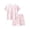 f#70Pink236, variant on HAYIMI Kids Summer Children Girls' Home Wear With Cartoon Prints O-Neck Short Sleeved T Shirt Pajama Set With Shorts Homewear, 4-5 Years