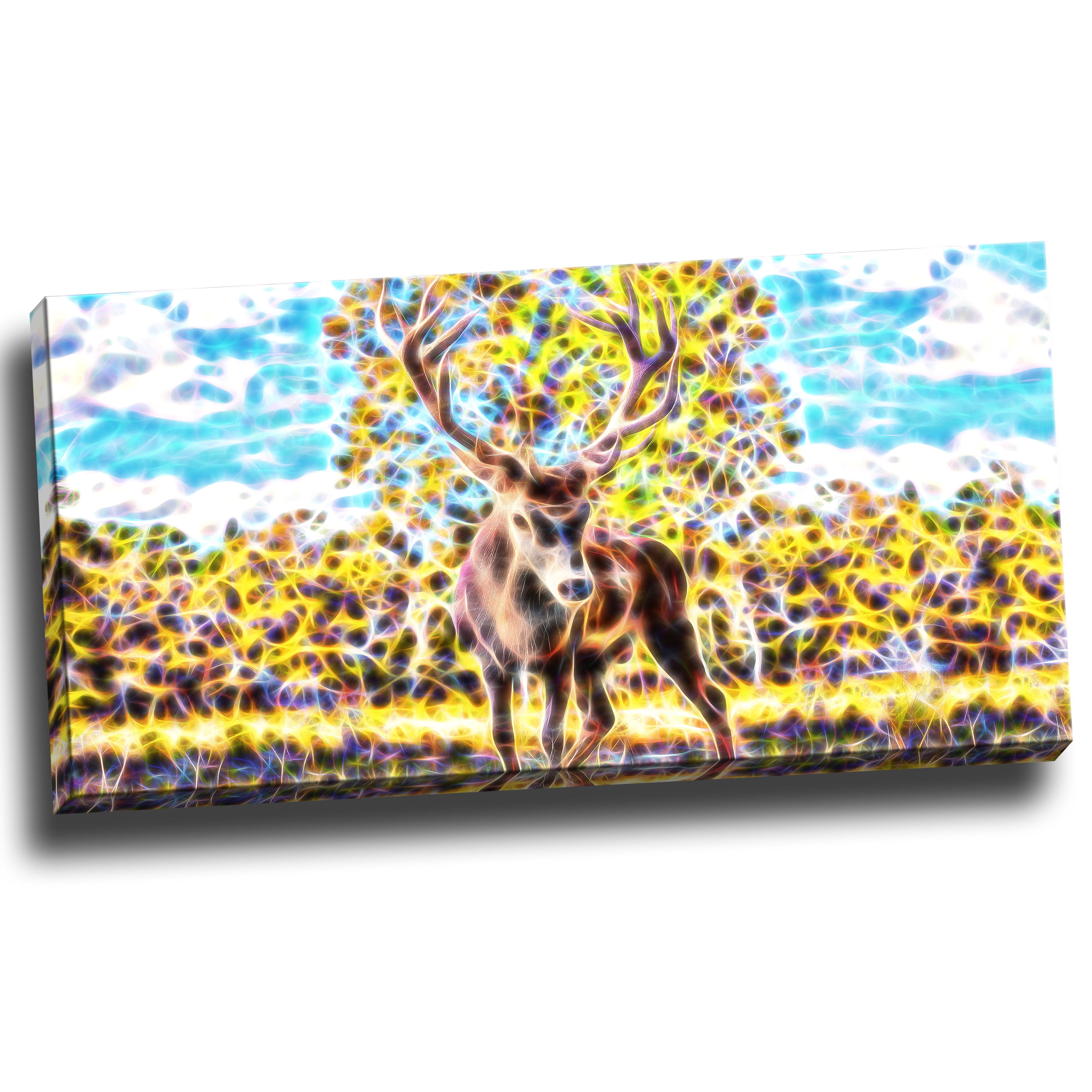 Design Art Deer in the Woods Graphic Art on Wrapped Canvas