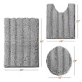 thumbnail image 2 of SAYFUT Chenille 3 PC Bath Mat Set Extra Soft Absorbent Medium Contour Toilet Lid Cover, 2 of 8