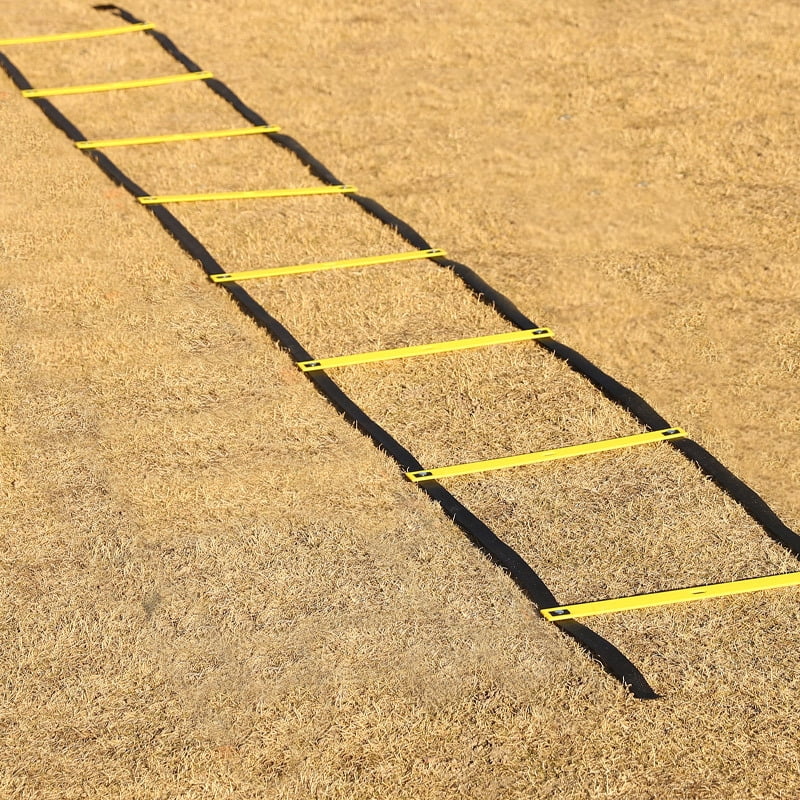 Speed & Agility Ladder Training Equipment Set, Includes 20ft Agility Ladder, 4 Agility Hurdles,12 Disc Cones, 1 Resistance Parachute For Training Football Soccer Basketball Athletes