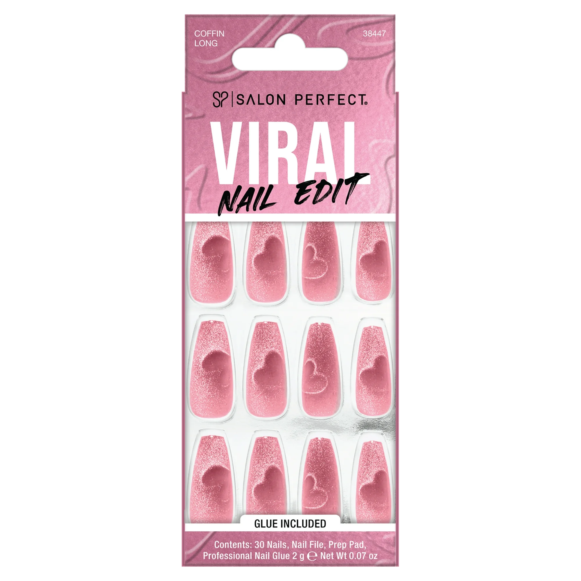Salon Perfect Press-On Nails, 310 Viral Magnetic Heart