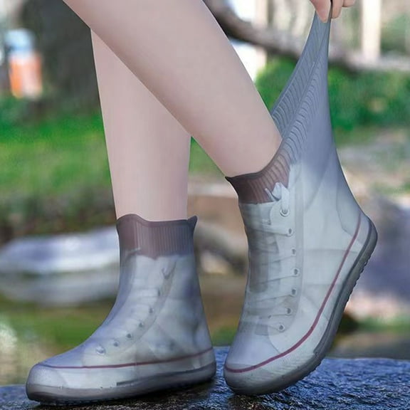 KANG Shoe Covers For Men Women Non Slip Outdoor Rain Boots Protectors Reusable Durable Thick Sole Footwear For Hiking Camping Walking