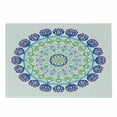 thumbnail image 1 of Rainbow Mandala Cutting Board, Boho Rosette Pattern with Hearts and Star Ornamental Oriental Composition, Decorative Tempered Glass Cutting and Serving Board, Small Size, Multicolor, by Ambesonne, 1 of 1