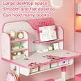 thumbnail image 6 of Fompes Kids Desk and Chair Set Height Adjustable Ergonomic Children Sturdy Table with Large Writing Board Bookshelf Drawer Study School Desk Interactive Workstation Art Writing Desk Furniture, 6 of 13
