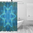 thumbnail image 3 of YFYANG Waterproof Bathroom Shower Curtain, Mandala Art Pattern Shower Curtain Set with Hooks, Home Bathroom Tub Decor - 72 "x72", Plastic Hooks, 3 of 9