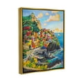 thumbnail image 4 of Stupell Industries Cinque Terre View Travel & Places Painting Gold Floater Framed Art Print Wall Art, 25 x 31, 4 of 10