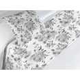thumbnail image 3 of Floral Bed Runner Set, Watercolor Style Achromatic Colors of Spring Flowers Blooming Garden Botanical Print, Decorative Bedding Scarf & a Pillow Sham for Hotels Homes, Twin, White Grey, by Ambesonne, 3 of 3