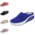 thumbnail image 6 of Eoperou 1 Pair Slip-on Hollow Mesh Fabric Women Sandals Casual Increase Cushion Non-slip Platform Sandals for Daily Life, 6 of 8