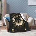 thumbnail image 5 of Mushroom Hippie Decor Fleece Blanket Fuzzy Soft Plush Moth Gothic Witchy Gifts Sun Moon Blanket for All Season Throws for Home Couch Bed Sofa Livingroom Office 50x40in, 5 of 5