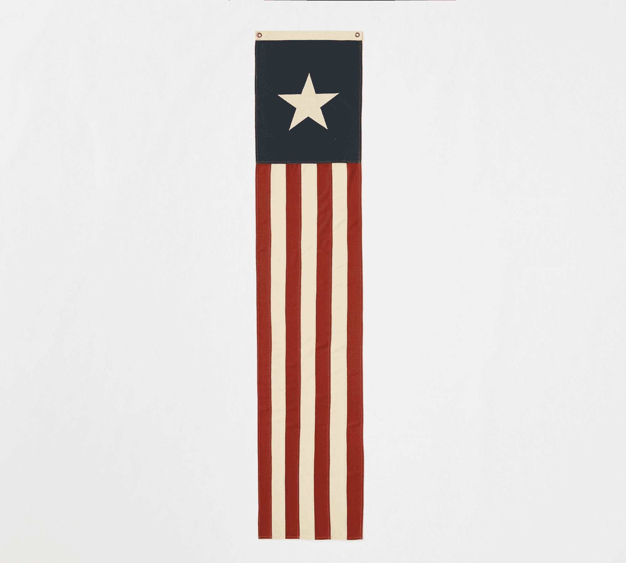 Heritage American Flag Set of 3- 250th Anniversary Commemorative Decor - Vintage Tea-Stained Pleated Fan Bunting & Vertical Star Pull Flag - Heavy Duty Canvas Patriotic Banner for Porch & Railing