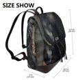 thumbnail image 2 of Balery Black And Gold White Horse Mochila de Cuero para Mujeres, Gran Capacidad, Bolsa de Viaje Multifuncional, Mochila de Cuero y Bolsa de Hombro para Mujeres, 2 of 4