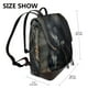 thumbnail image 2 of Balery Black And Gold White Horse Mochila de Cuero para Mujeres, Gran Capacidad, Bolsa de Viaje Multifuncional, Mochila de Cuero y Bolsa de Hombro para Mujeres, 2 of 4