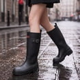 thumbnail image 2 of HSBDNZQ Tall Rain Boots for Women, Waterproof Knee-High Rubber Boots Non-Slip Garden Mud Boots Lightweight Water Shoes for Camping Fishing Farming Outdoor Work, 2 of 9