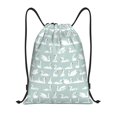 thumbnail image 1 of Xecao White Swan Pattern Sports Drawstring Backpack - String Swim Gym Bag with Wet Proof Pocket for Women&Men-Medium, 1 of 6