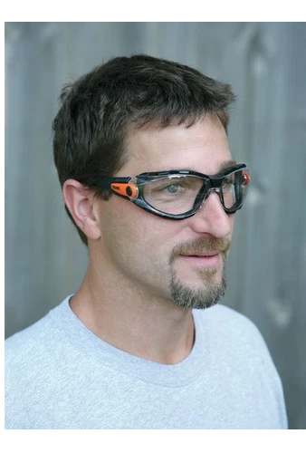 CIRCLE- Elvex Go Specs Safety Glasses / Goggles Clear Anti-Fog Lens With Foam Line Z87.1
