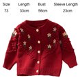thumbnail image 2 of Winter girl sweater new baby knitted embroidered cardigan coat baby wool clothes, 2 of 5