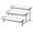 Black Stand, variant on YANGLI 3 Tier Serving Stand with 3 Porcelain Trays, 14 Inch, Collapsible Metal Rack