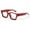 Burgundy Red, variant on Sunier Square Thick Frame Non-Prescription Clear Lens Glasses for Women, Trendy Eyeglasses, UV400 Protection