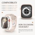 2 in 1 Waterproof Bling Case for Apple Watch Series 9 8 7 41mm Screen