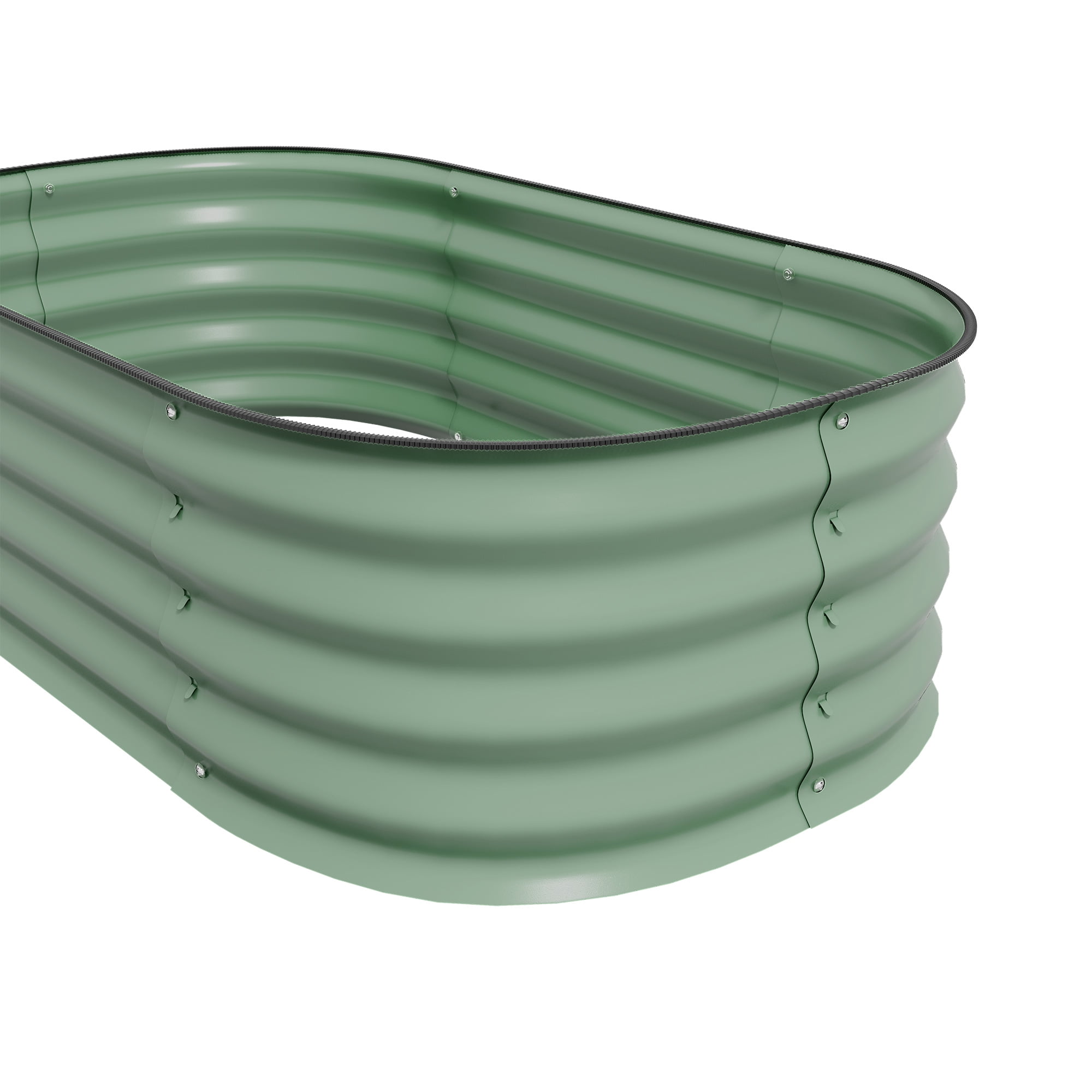 AsterOutdoor Galvanized Raised Garden Bed Kit – Outdoor Metal Elevated Planter Box with Safety Edging for Flowers, Herbs & Vegetables