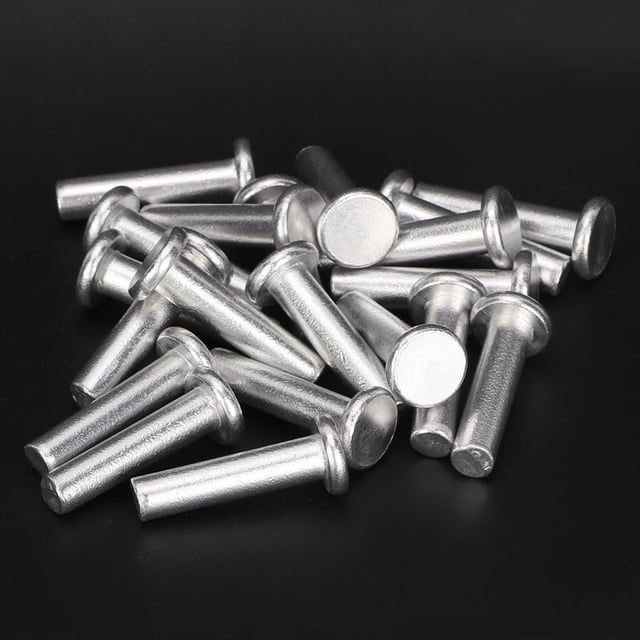 20 remaches de aluminio de cabeza plana GB867 M6 Remache sólido de cabeza plana (M6 * 30)