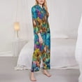 thumbnail image 4 of Bingfone Womens Pajama Sets Sea World Print,Long Sleeve Loungewear Pajamas Set-Small, 4 of 9