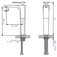 thumbnail image 2 of ALFI brand AB1778-PC Polished Chrome Tall Single Hole Modern Bathroom Faucet, 2 of 13