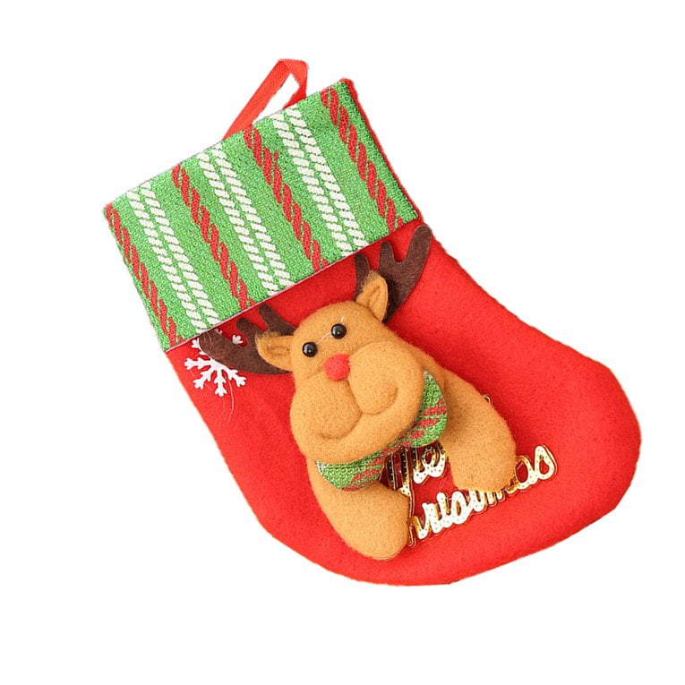 Jessicadaphne Childrens Candy Bags Cartoon Small Socks Gift Bag Christmas Stockings Gift Bag Pendants Decorations