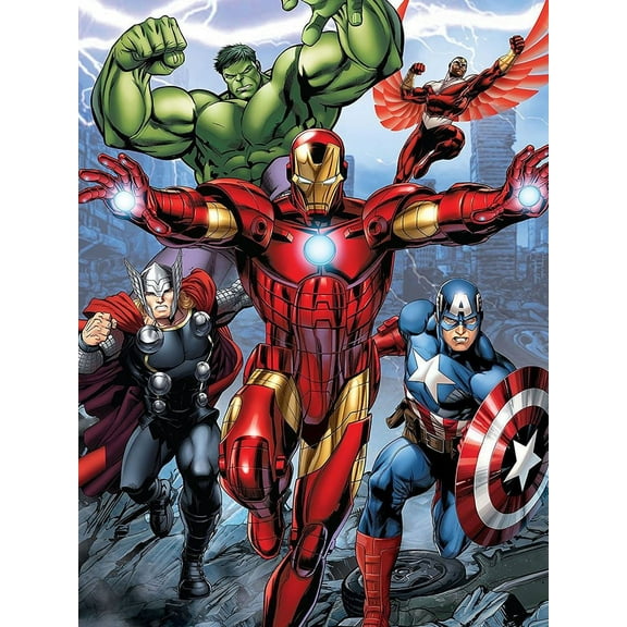 The Avengers Diamond Painting Kits, Diamond Art Kits for Kids, 5D Diamond Painting, Diamond Painting Picture for Home Decoration 12x16 inch