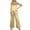 Khaki, variant on Cmfcve Women's Pajamas Set Casual Sleeveless Top & Long Pants Home Sleepwear Sets Satin Ice Silk Two-Piece Lounge Set