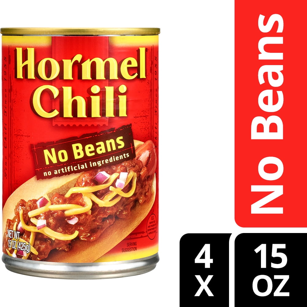 Hormel Chili, No Beans, 15 Oz (Pack of 4)