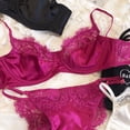 thumbnail image 4 of Conjunto de ropa interior Sexy para mujer, sujetador ultrafino de encaje francés, Bralette transpirable, sujetadores cómodos de seda, lencería de Tanga, 4 of 5