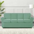thumbnail image 5 of Subrtex 9-Piece Stretch Sofa Slipcover Sets with 4 Backrest Cushion Covers and 4 Seat Cushion Covers (Oversize Sofa, Dark Cyan), 5 of 8
