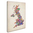 thumbnail image 3 of Trademark Art 'UK Cities Text Map' Canvas Art by Michael Tompsett, 3 of 4