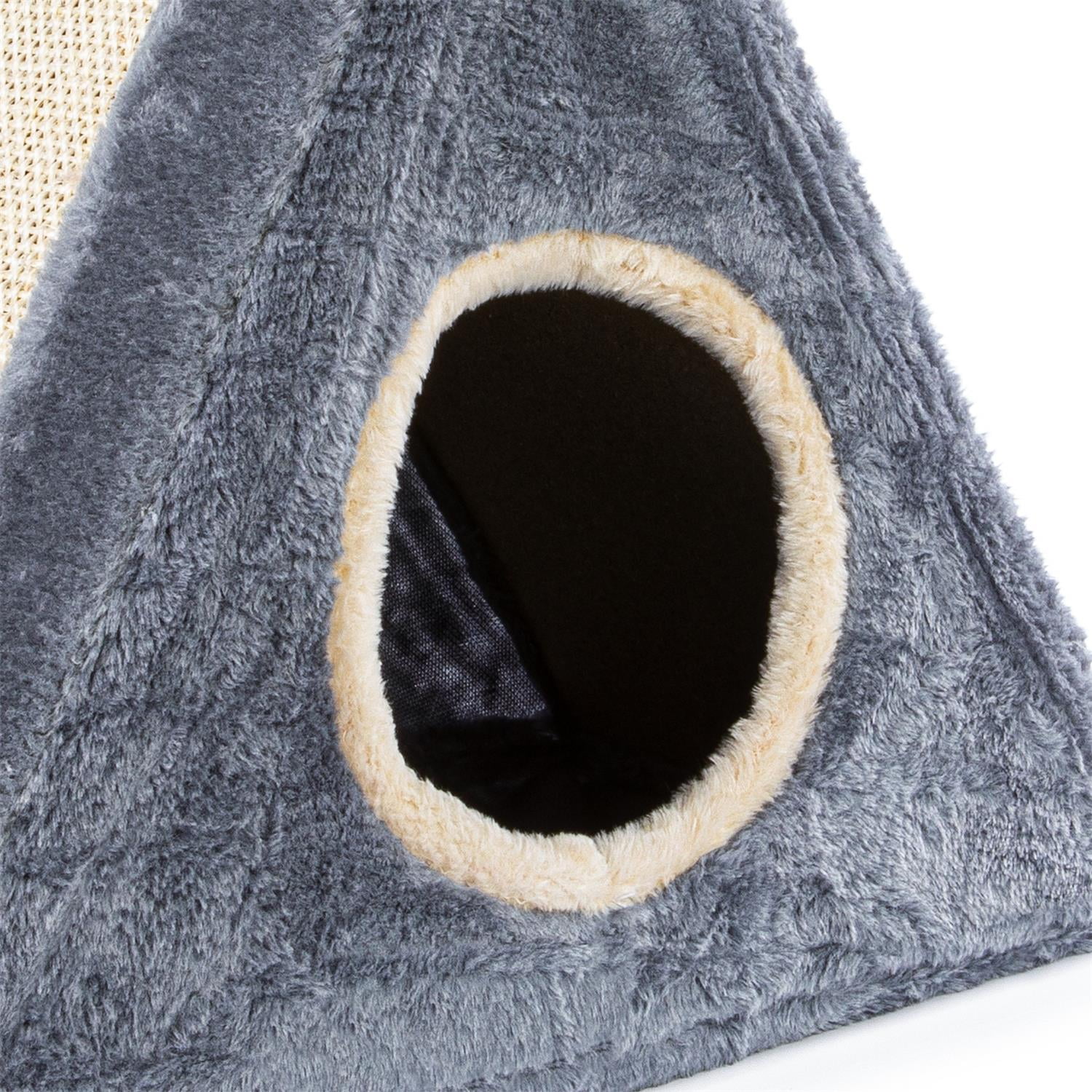 Pefilos Cat Scratch Pad House Condo for Big Cats, Cat Shelter for Winter Foldable Cat Tent Kitten Kitty Nest Bed for Indoor Cats Cave, Gray Pefilos Cat Scratch Pad House Condo for Big Cats, Cat Shelter for Winter Foldable Cat Tent Kitten Kitty Nest Bed for Indoor Cats Cave, Gray
